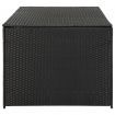 Garden Storage Box Poly Rattan 180x90x75 cm Black