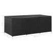 Garden Storage Box Poly Rattan 180x90x75 cm Black