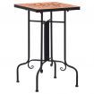 Mosaic Side Table Terracotta Ceramic