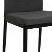 vidaXL Dining Chairs 2 pcs Dark Grey Fabric