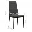 vidaXL Dining Chairs 2 pcs Dark Grey Fabric