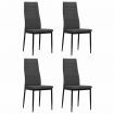 vidaXL Dining Chairs 4 pcs Dark Grey Fabric