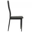 vidaXL Dining Chairs 4 pcs Dark Grey Fabric