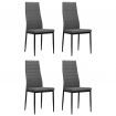vidaXL Dining Chairs 4 pcs Light Grey Fabric