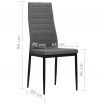 vidaXL Dining Chairs 4 pcs Light Grey Fabric