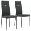 vidaXL Dining Chairs 2 pcs Grey Faux Leather