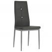 vidaXL Dining Chairs 2 pcs Grey Faux Leather