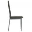 vidaXL Dining Chairs 2 pcs Grey Faux Leather