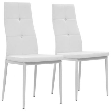 white faux chairs