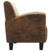 vidaXL Sofa Chair Brown Faux Suede Leather