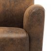 vidaXL Sofa Chair Brown Faux Suede Leather