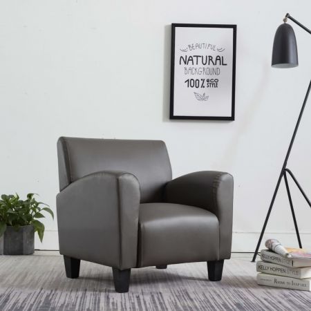 vidaXL Sofa Chair Grey Faux Leather