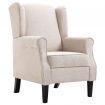 vidaXL Armchair Beige Fabric