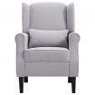 vidaXL Armchair Light Grey Fabric