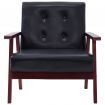 vidaXL Armchair  Black Faux Leather