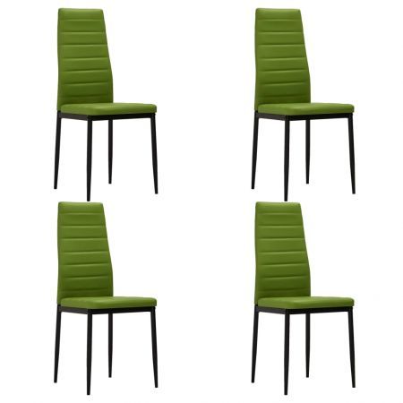 Vidaxl Dining Chairs 4 Pcs Lime Green Faux Leather Crazy Sales