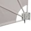 vidaXL Collapsible Terrace Side Awning Cream 210x210 cm