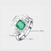 Poly S925 3A Zircon Emerald Statement Ring