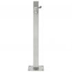 vidaXL Garden Water Column Stainless Steel Square 65 cm