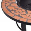 vidaXl Mosaic Fire Pit Terracotta 68cm Ceramic