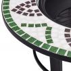 vidaXl Mosaic Fire Pit Green 68cm Ceramic