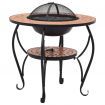 vidaXL Mosaic Fire Pit Table Terracotta 68 cm Ceramic