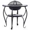 vidaXL Mosaic Fire Pit Table Blue and White 68 cm Ceramic