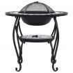 vidaXL Mosaic Fire Pit Table Black and White 68 cm Ceramic