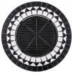 vidaXL Mosaic Fire Pit Table Black and White 68 cm Ceramic