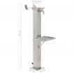 vidaXL Garden Water Column Stainless Steel Square 95 cm