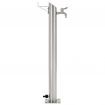 vidaXL Garden Water Column Stainless Steel Round 95 cm