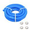 vidaXL Pool Hose with Clamps Blue 38 mm 6 m