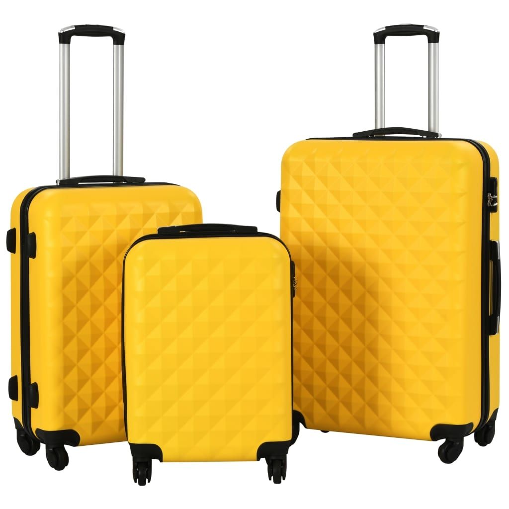 vidaXL Hardcase Trolley Set 3 pcs Yellow ABS