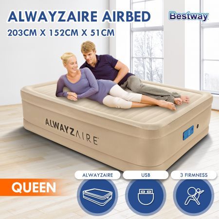 Air Mattress Self Inflatable Bed Premium King Size with Built-in Electric Pump 