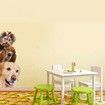 3D Wall Stickers  Dogs PVC Self Adhesive Removable DIY Decoration