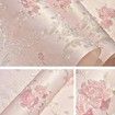 3D Self Adhesive Floral Pattern  Non-Woven Wall Paper 53CMX5M Lt.Pink