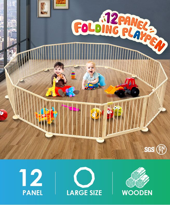 12 Panel Large Baby Child Safety, Outdoor Play Pen