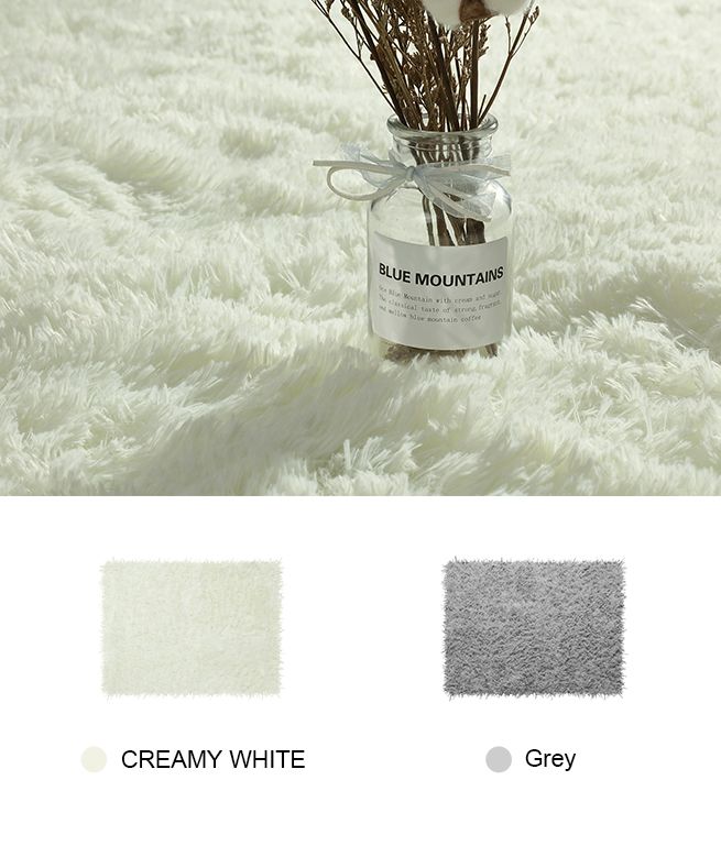 Creamy White 2x3m Fluffy Shaggy Rug Carpet Soft Area Rug Anti-slip ...