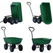 Garden Tipping Hand Cart 300 kg 75L Green