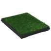 Pet Toilets 2 Pieces with Tray and Artificial Turf Green 63x50x7 cm WC