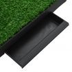 Pet Toilets 2 Pieces with Tray and Artificial Turf Green 63x50x7 cm WC