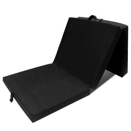 Trifold Foam Mattress 190 x 70 x 9 cm Black