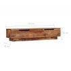 TV Cabinet 145x30x30 cm Solid Sheesham Wood