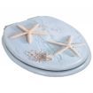 WC Toilet Seats 2 pcs with Soft Close Lids MDF Starfish Design