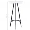 Bar Table White 60x107.5 cm MDF