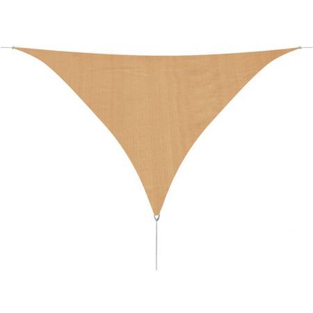 Sunshade Sail HDPE Triangular 5x5x5 m Beige