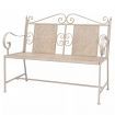 Garden Bench 115 cm Steel White