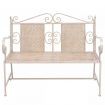 Garden Bench 115 cm Steel White