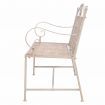 Garden Bench 115 cm Steel White