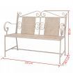 Garden Bench 115 cm Steel White